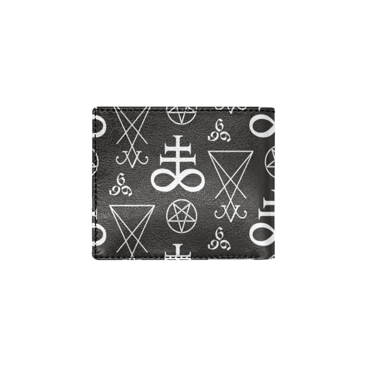 Pentagram Pattern Print Design A04 Men's ID Card Wallet