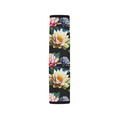 Water Lily Pattern Print Design WL02 Car Seat Belt Cover