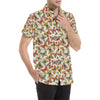 Butterfly Pattern Print Design 02 Men's Short Sleeve Button Up Shirt