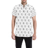 Bull Terriers Pattern Print Design 06 Men's Short Sleeve Button Up Shirt