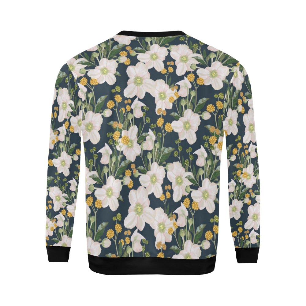 Anemone Pattern Print Design AM04 Men Long Sleeve Sweatshirt