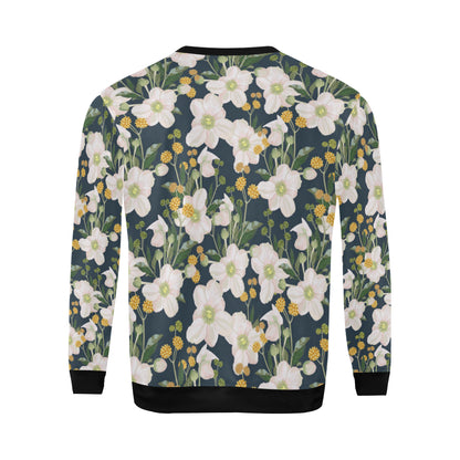 Anemone Pattern Print Design AM04 Men Long Sleeve Sweatshirt
