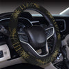 Moon Boho Style Pattern Print Design 01 Steering Wheel Cover with Elastic Edge