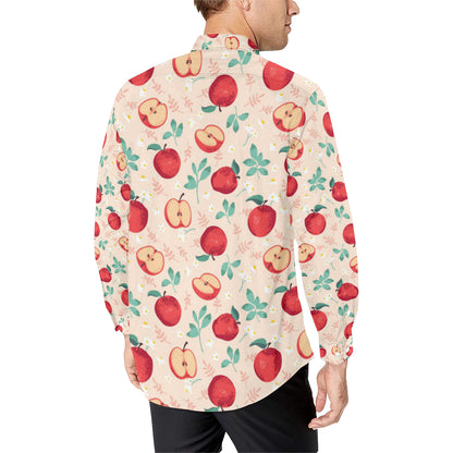 Apple Pattern Print Design AP06 Men's Long Sleeve Shirt