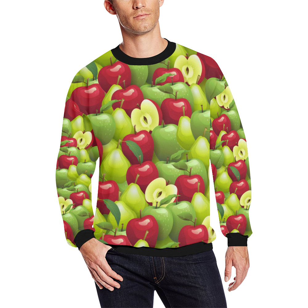 Apple Pattern Print Design AP03 Men Long Sleeve Sweatshirt