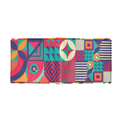 Mosaic Pattern Print Design 03 Men's ID Card Wallet
