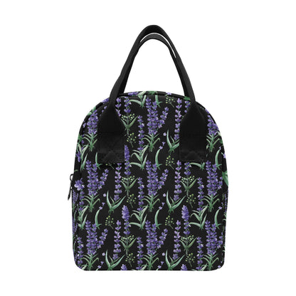 Lavender Pattern Print Design LV01 Insulated Lunch Bag