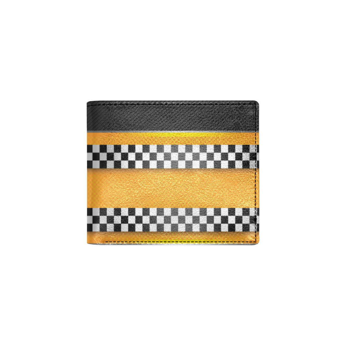Checkered Pattern Print Design 01 Men's ID Card Wallet