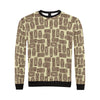 Tiki Brown Symbol Print Men Long Sleeve Sweatshirt