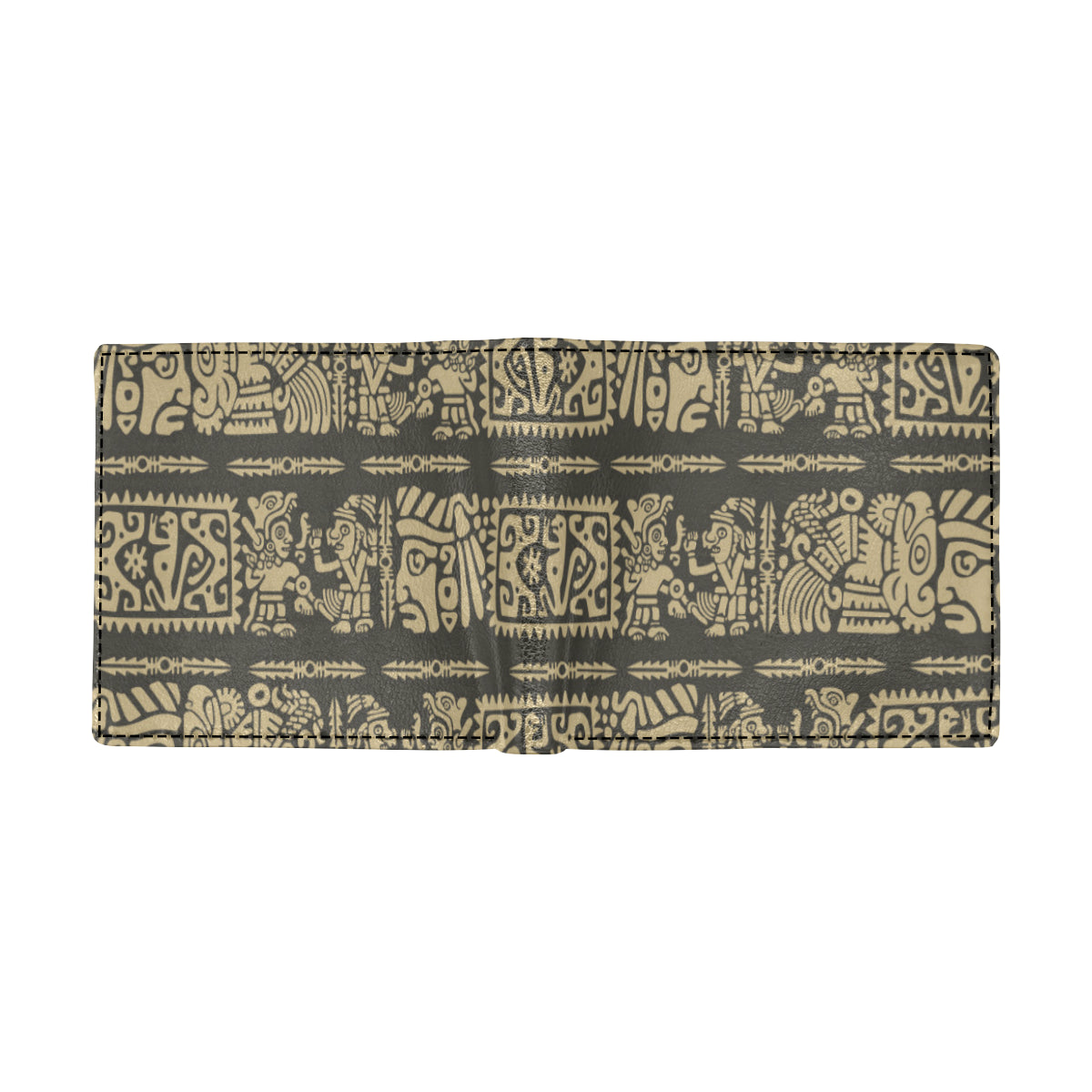 Mayan Pattern Print Design 02 Men's ID Card Wallet
