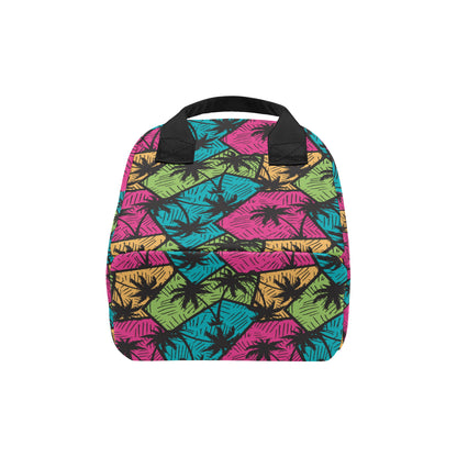 Palm Tree Pattern Print Design PT09 Insulated Lunch Bag