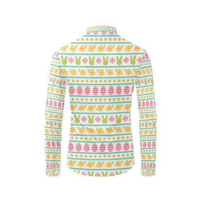 Easter Eggs Pattern Print Design RB016 Men's Long Sleeve Shirt