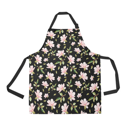 Magnolia Pattern Print Design MAG01 Apron with Pocket