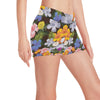 Plumeria Pattern Print Design PM03 Yoga Shorts