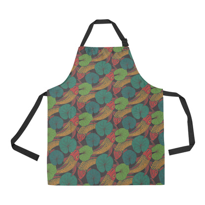 KOI Fish Pattern Print Design 01 Apron with Pocket