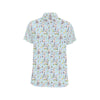 Cow Happy Pattern Print Design 05 Men's Short Sleeve Button Up Shirt