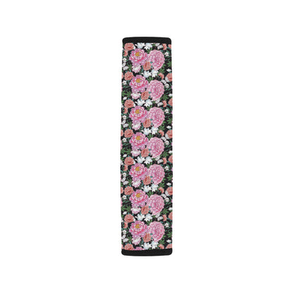 Dahlia Pattern Print Design 02 Car Seat Belt Cover
