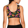 Hibiscus Pattern Print Design HB029 Sports Bra