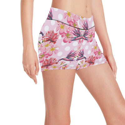 Bird Of Paradise Pattern Print Design BOP011 Yoga Shorts