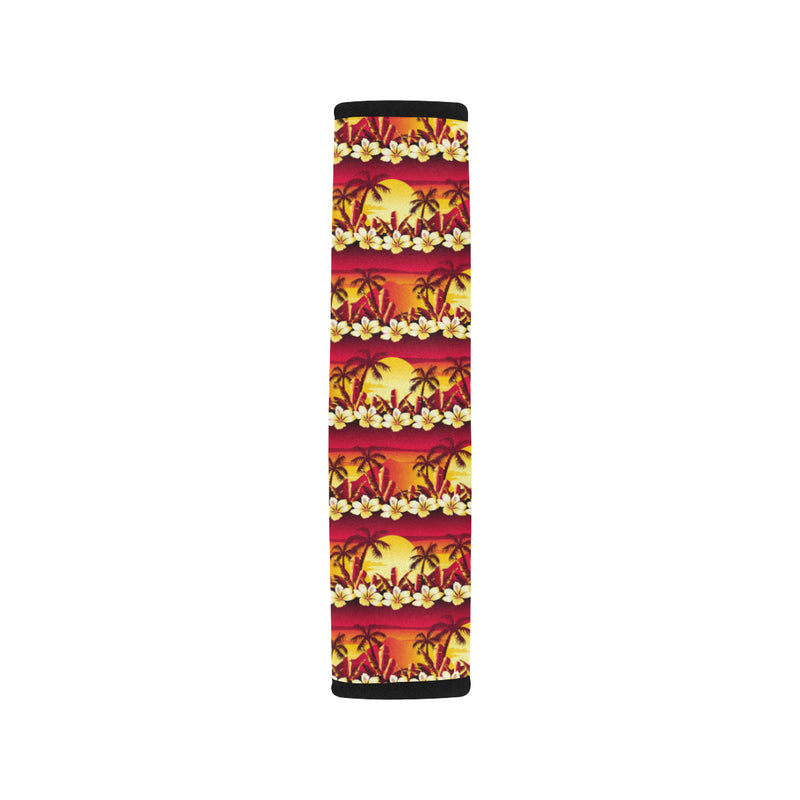 Hawaiian Tropical Sunset Hibiscus Print Car Seat Belt Cover