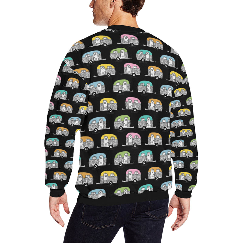 Camper Pattern Camping Themed No 2 Print Men Long Sleeve Sweatshirt