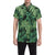 Green Fresh Tropical Palm Leaves Men's Short Sleeve Button Up Shirt