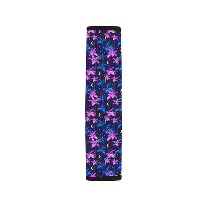 Palm Tree Night Scene Design Print Car Seat Belt Cover