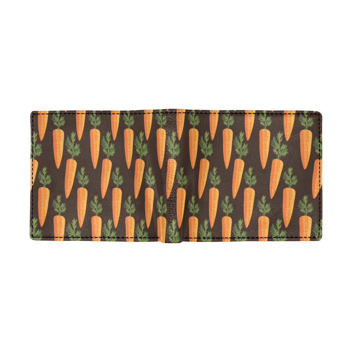 Carrot Pattern Print Design 06 Men's ID Card Wallet