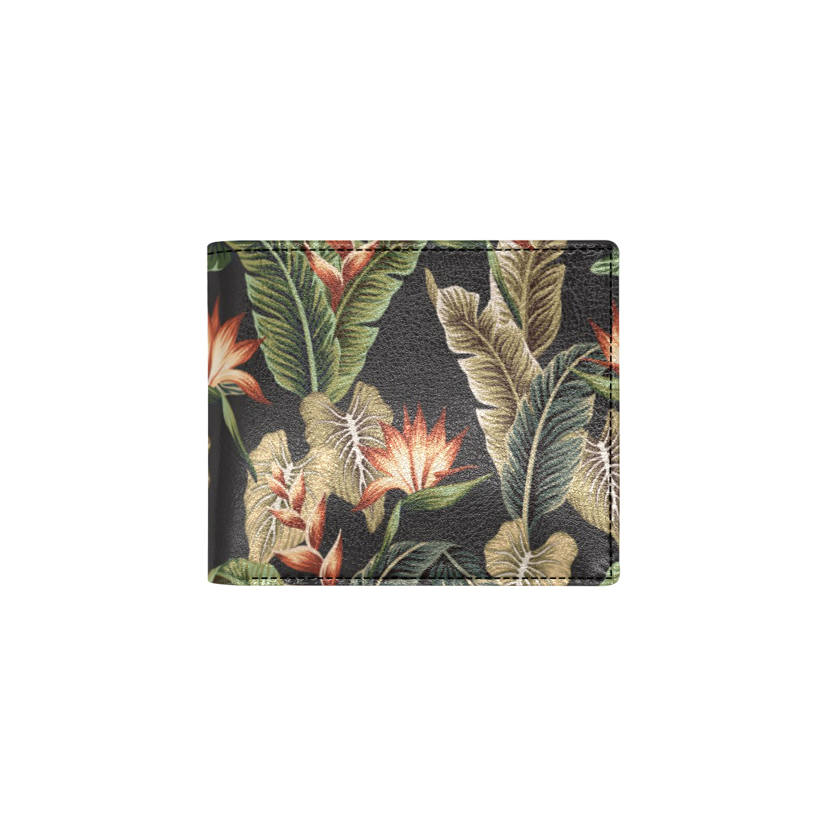 Tropical Flower Pattern Print Design TF014 Men's ID Card Wallet