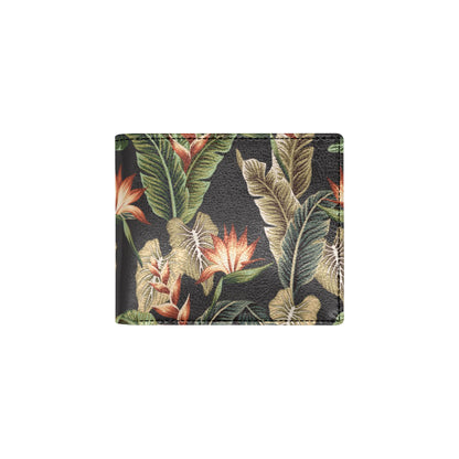 Tropical Flower Pattern Print Design TF014 Men's ID Card Wallet