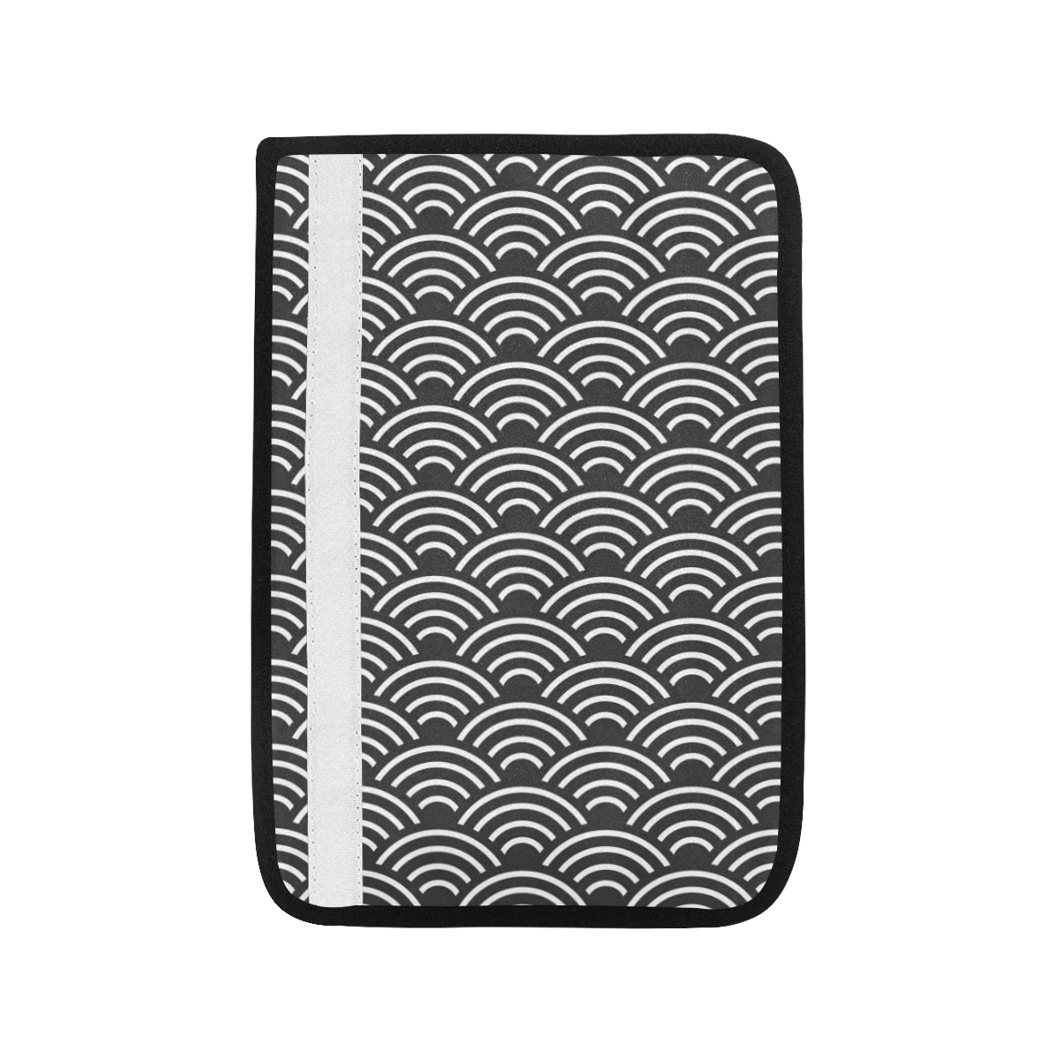 Scales Black White Pattern Print Design 03 Car Seat Belt Cover