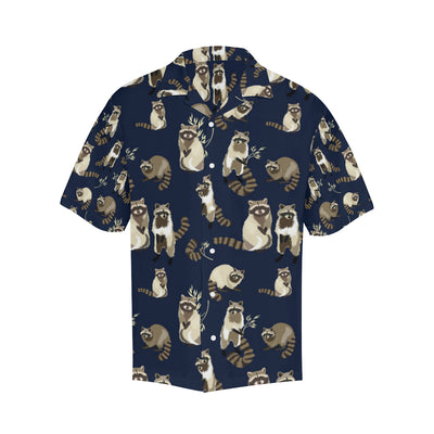 Raccoon Pattern Print Design A06 Men's Hawaiian Shirt