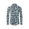 Surf Wave Pattern Print Men's Long Sleeve Shirt