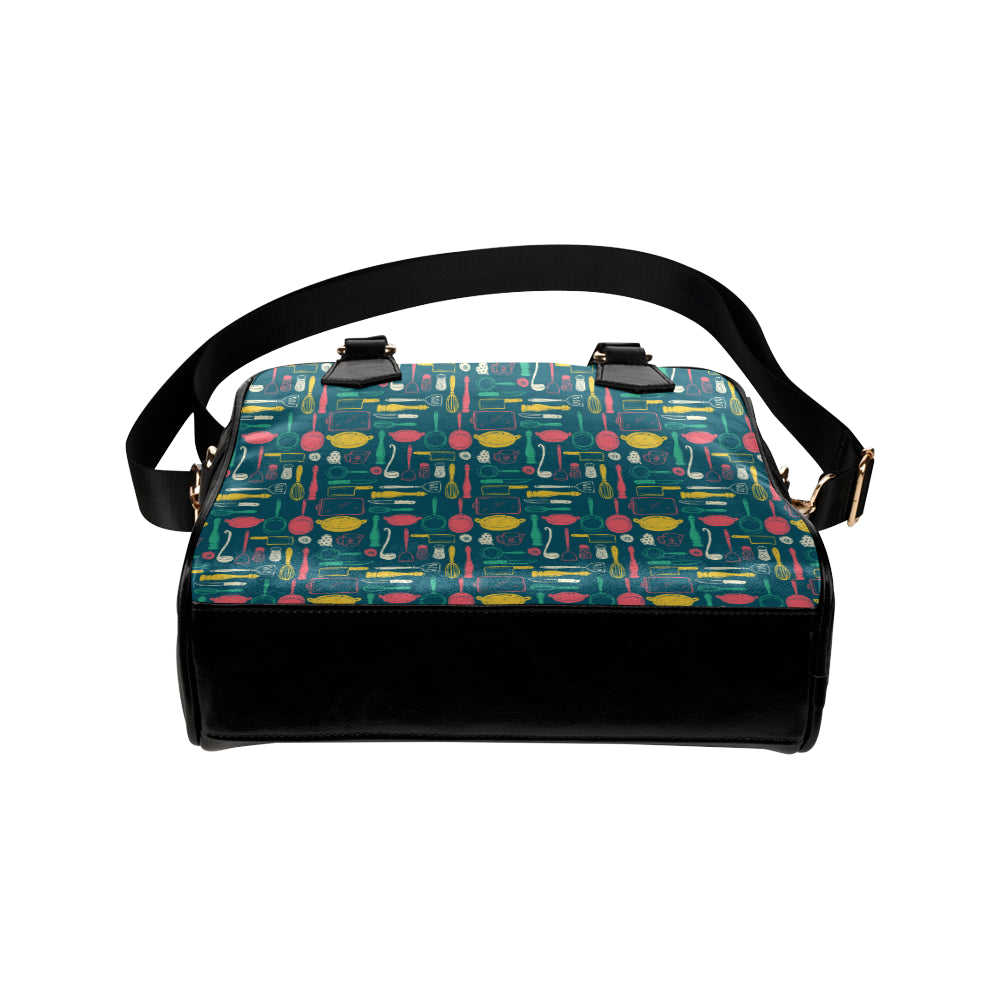 Cooking Kitchen Tools Pattern Print Design 01 Shoulder Handbag