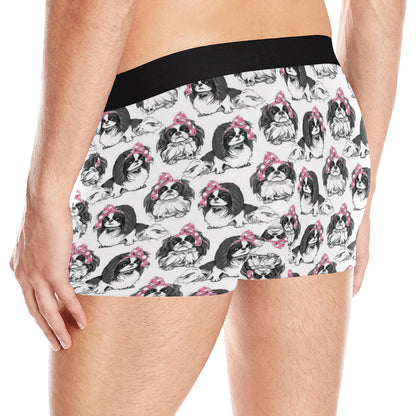 Japanese Chin Pattern Print Design 01 Men's Boxer Briefs