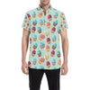 Cupcake Pattern Print Design 01 Men's Short Sleeve Button Up Shirt