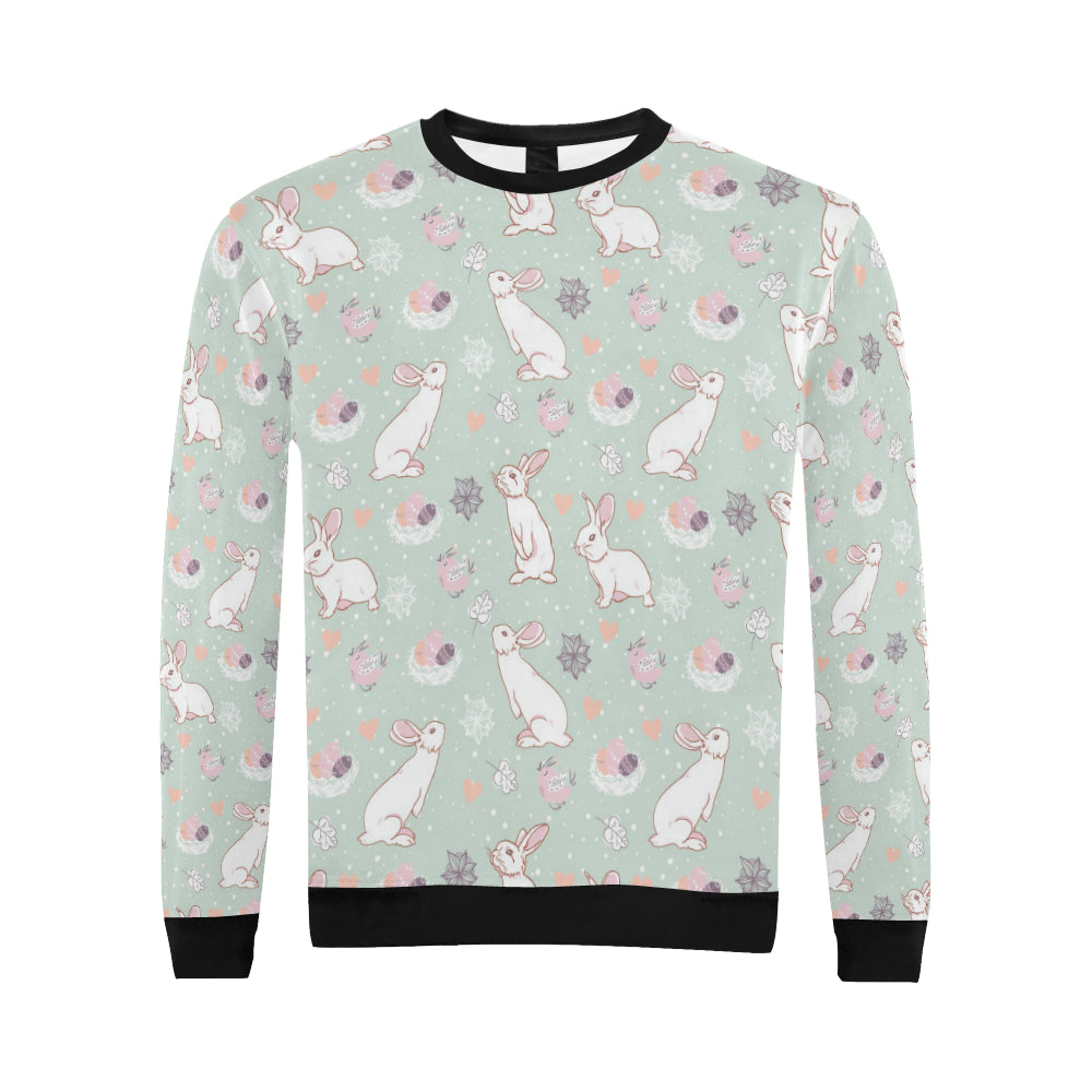 Rabbit Pattern Print Design RB011 Men Long Sleeve Sweatshirt