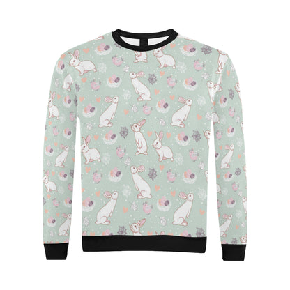 Rabbit Pattern Print Design RB011 Men Long Sleeve Sweatshirt