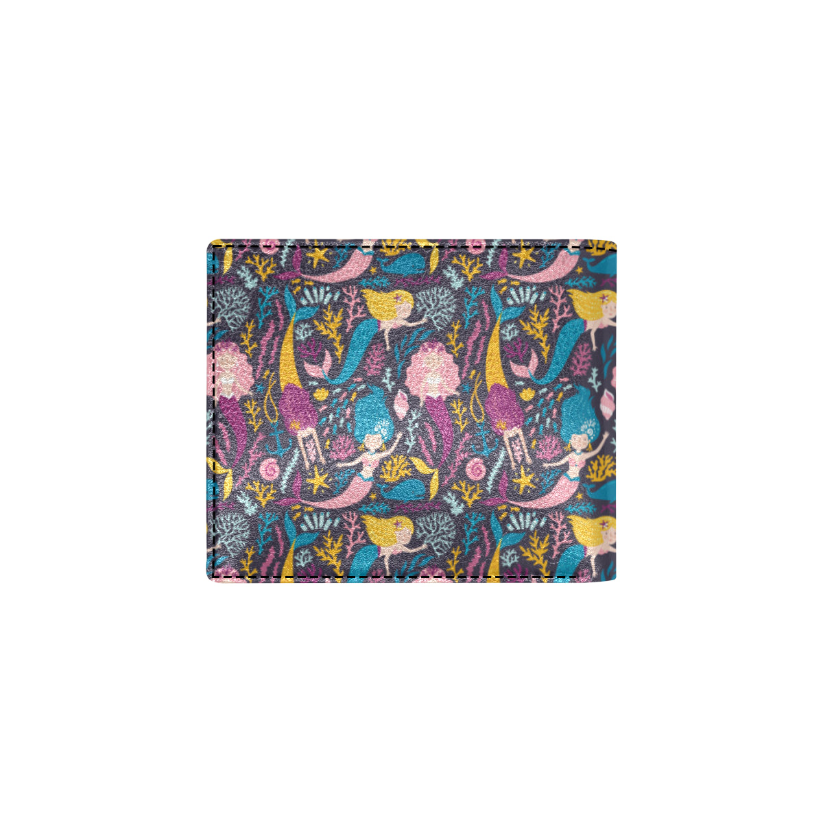 Mermaid Pattern Print Design 08 Men's ID Card Wallet