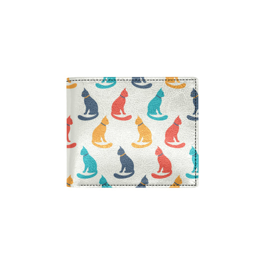 Cat Pattern Print Design 03 Men's ID Card Wallet