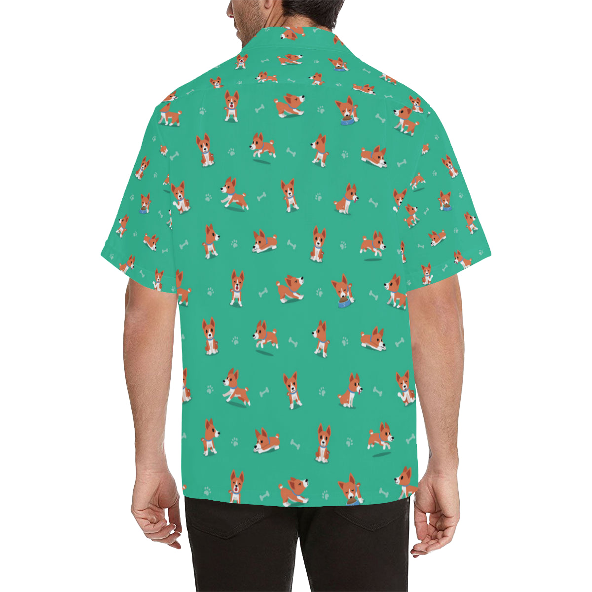 Basenji Pattern Print Design 02 Men's Hawaiian Shirt
