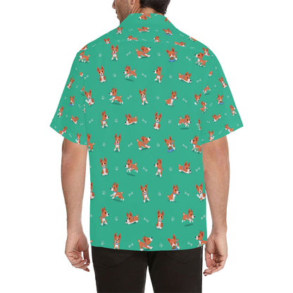 Basenji Pattern Print Design 02 Men's Hawaiian Shirt