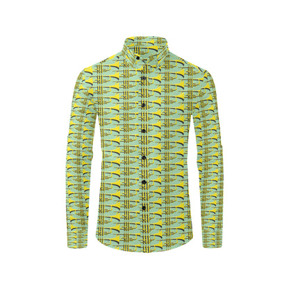 Trumpet Vintage Design Print Men's Long Sleeve Shirt
