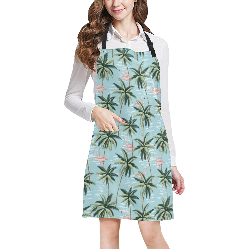 Palm Tree Pattern Print Design PT05 Apron with Pocket