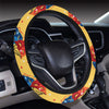 Acting Mask Pattern Print Design 02 Steering Wheel Cover with Elastic Edge