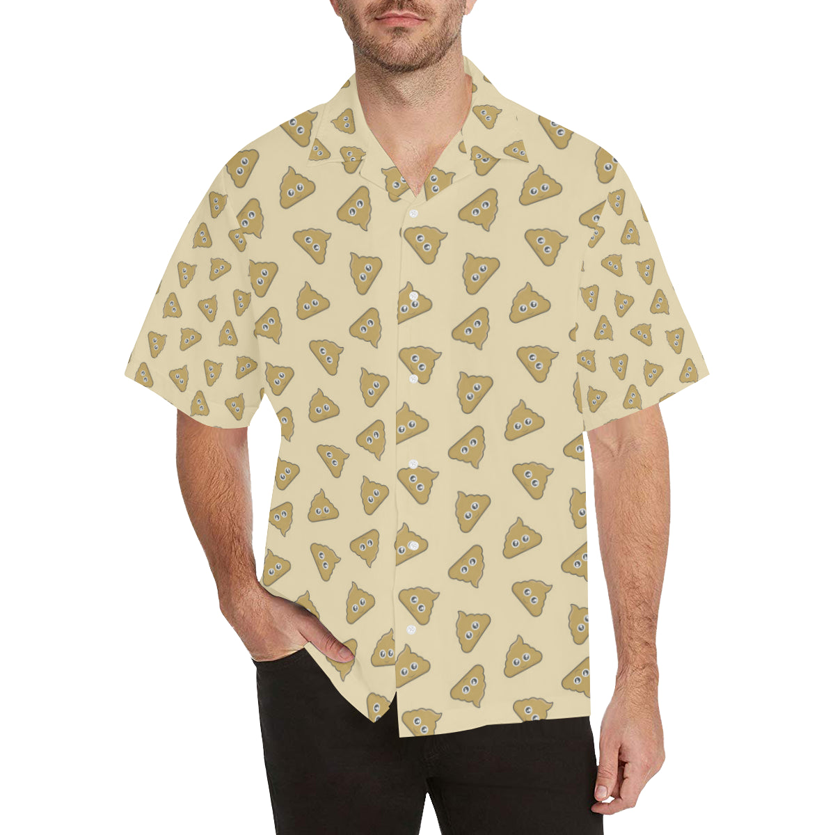 Poop Emoji Pattern Print Design A02 Men's Hawaiian Shirt
