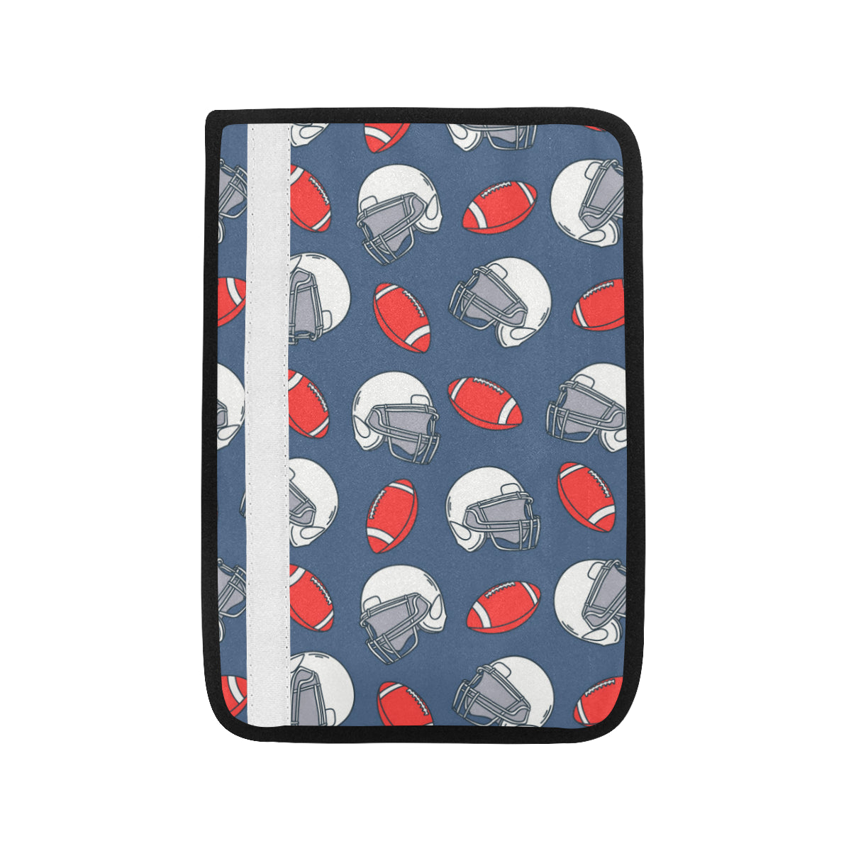American Football Helmet Design Pattern Car Seat Belt Cover
