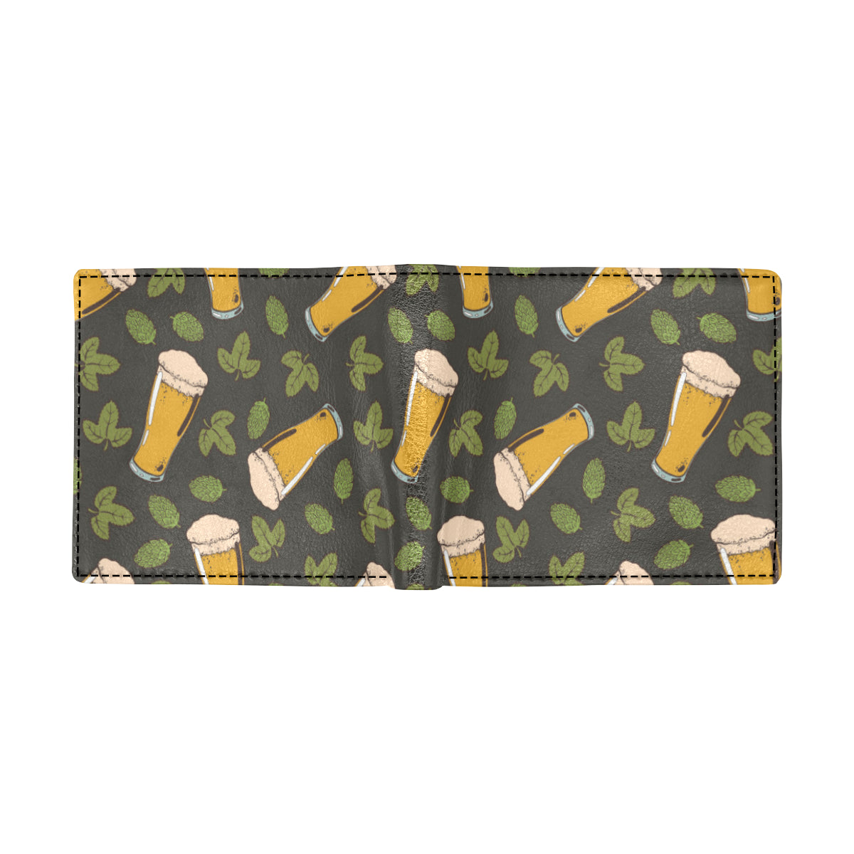 Beer Iris Pattern Print Design 02 Men's ID Card Wallet