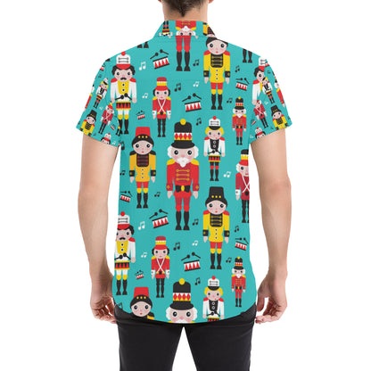 Nutcracker Pattern Print Design A03 Men's Short Sleeve Button Up Shirt