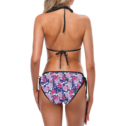 Dahlia Pattern Print Design DH013 Bikini